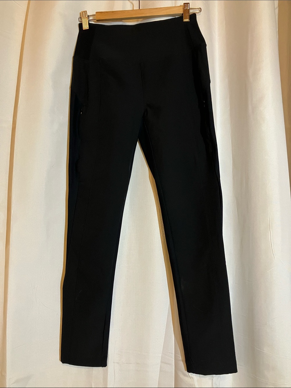 Avalanche Black Slim High-Rise Trousers